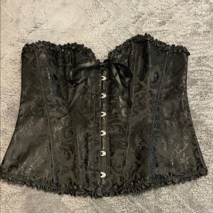 Amazon Elegant Black Brocade Corset.